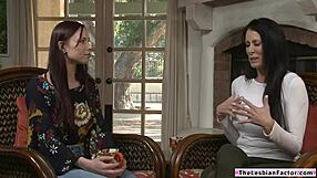 brunette teen pussy licking big tits lesbian