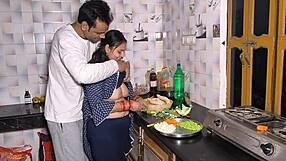 The housewife mixes kisses and deepthroat blowjobs into a homemade pussy licking session