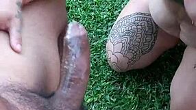 Masturbate outdoor ends with deep anal on blonde girlfriend