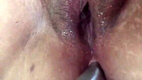 Masterbate with daughter's thong in kitchen while fucking ass