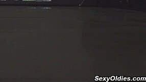 Is this naughty babe teasing her step grandpa with cowgirl fucking in bed?