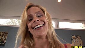 Let's get that big cock deep in the blonde milf's ass for intense riding.