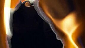 Pyro slut feels intense passion while bathing and craving rough sex in the shower