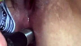 Masterbate with daughter's thong in kitchen while fucking ass