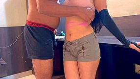 the hot sexy bhabhi got colored in HOLI and gave the BEST blowjob before getting her pussy fucked