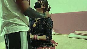 newly married bride gets licked and fucked doggy style on wedding night