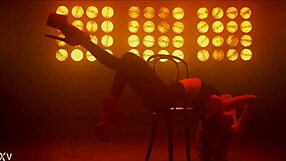 Sensual Pole Dance Strip Tease: Clothes Ripped Off Shaved Pussy?