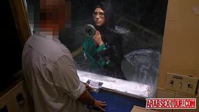 Arab chick checks into hotel room to be fucked doggystyle