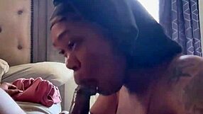 Curvy Amateur Pornstar Performs Sloppy Toppy with Cum in Mouth and Ball Licking for Black Men