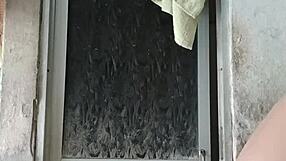 Watch this innocent latina bathe under spy camera?