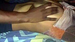 Massaging My Girlfriend's Big Tits With Small Waist In See Through Bra