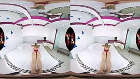 The beautiful babe from Vrlatina shows off her big breasts in 5k vr