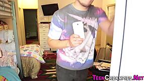 Teenage Blonde's Cunt Spills Cum After Big Cock Creampie!