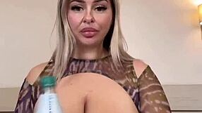 Spilling Water On My Juicy Wet Big Natural Tits