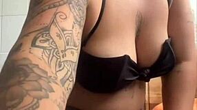 Making dinner for husband's friend, knowing I'll flash my big pussy lips?