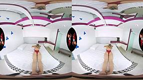 The beautiful babe from Vrlatina shows off her big breasts in 5k vr