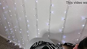 Asian tailor commands cum on her ass