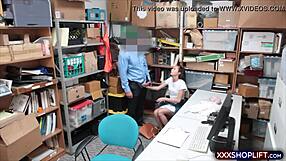 Very Cute Shoplifter Fucks Security For Freedom