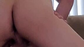 pussy pounding hot wife on the couch wit rough riding