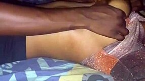 Massaging My Girlfriend's Big Tits With Small Waist In See Through Bra