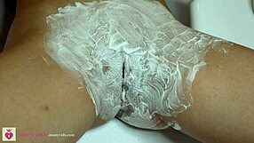 Shaving 18 year old pussy close up