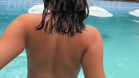 Hot Japanese Outdoor Pool Fuck With Cum Inside