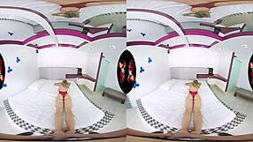 The beautiful babe from Vrlatina shows off her big breasts in 5k vr