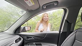 I RIDE big ass stranger in CAR and CREAMPIE her pussy.