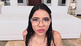 THREE FAT COCKS BREAK EMILY WHITE'S SMALL ASS