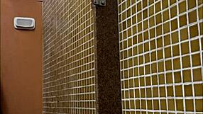 Shower Spy In Lockerroom Watches Brazilian With Big Black Cock Bathing