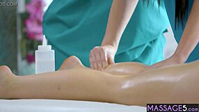 sweet teen massages hot babe's pussy after