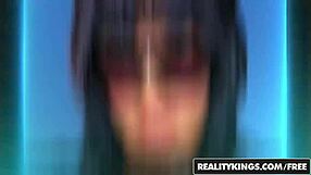 natasha white and amia miley kissing lips in reality kings video