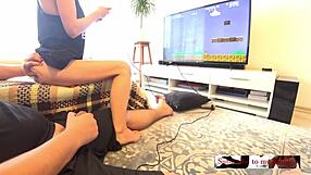 Family Therapy Playing A Game With Hot Step Sister She Wins A Cumshot