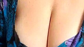 Shorts Reveal Big Pussy Lips On Mature Milf With Big Natural Tits