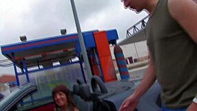 Fayna Vergara fucks outdoors in stockings and lingerie