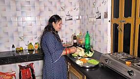 The housewife mixes kisses and deepthroat blowjobs into a homemade pussy licking session