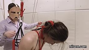 Wicked teen faces brutal anal therapy in harsh nuthouse setting