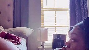 Curvy Amateur Pornstar Performs Sloppy Toppy with Cum in Mouth and Ball Licking for Black Men