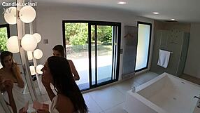 Alba Lala joins a hot threesome with deepthroat blowjob and doggystyle fucking. Skinny teen takes big cock in tight pussy.