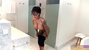 German MILF Dominates Bodybuilder with Strapon?