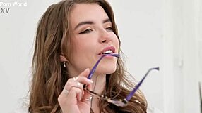 Tattooed teacher laps cum after dp threesome with students