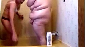 Sissy fucks wife in shower making her deepthroat then anal fuck with creampie