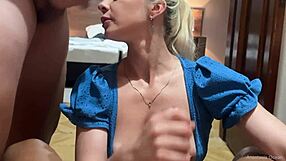 my stepbrother caught me blowjobbing, he joined and cummed on my face