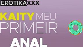 Kaity experiences her first anal with teasing and cumshot