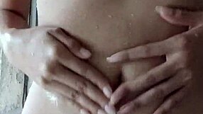 Watch this innocent latina bathe under spy camera?