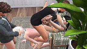 Group activity on floor and chair