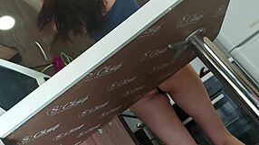 my flower fits perfectly into my hairy pussy, she whispers.