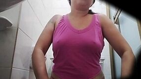 Stepmom pees on hidden camera