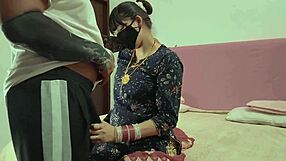 newly married bride gets licked and fucked doggy style on wedding night