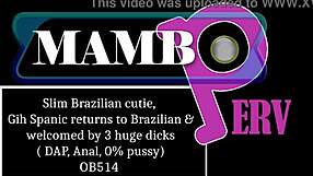 slim brazilian cutie gih spanic returns to brazilian dap anal 0 pussy cum firing squad cumshot bbc 3on1 ob514